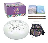 Tamburo per Lingua in Acciaio Legato, 8 Note 5, 5 Pollici Chakra Tank Ethereal Handpan per Amanti della Musica e Principianti