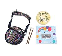 Tamburo per Lingua in Acciaio Legato 8 Note, Handpan Etereo del Loto del Serbatoio Chakra, Strumento a Percussione con Verniciatura a Spruzzo Manuale Smerigliata, Materiale in