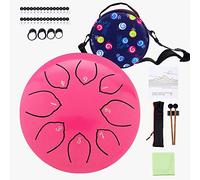 Tamburo per lingua in acciaio per bambini: set di tamburi musicali in metallo da 15,2 cm, 8 note, chiave C per meditazione, yoga, educazione, percussioni con borsa, libro musicale, mazzuole, plettri