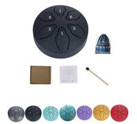 Tamburo per lingua in acciaio, per esterni, giardino, 7,6 cm, 6 note, mini tamburi a mano, strumento a percussione impermeabile, per meditazione, yoga, decorazione del giardino zen, regalo per gli