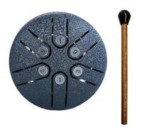 Tamburo per lingua in acciaio, tamburo tascabile a 6 toni da 3 pollici Mini tamburo per lingua in acciaio, ideale per la meditazione yoga, il campeggio, l'illuminazione musicale, Navy Blue