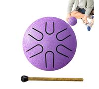Tamburo per lingua - Strumento musicale per tamburo per lingua in acciaio a 6 note | Tamburo in acciaio da 3 pollici per meditazione, educazione musicale, intrattenimento, bambini, adulti, famiglie, p