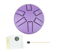 Tamburo per lingua, tamburo in acciaio per bambini - Tamburo da serbatoio con chiave A, tamburo da meditazione da 6 note e 3 pollici,Lo strumento a percussione Handpan Drum include bacchette e libro d