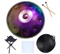 Tamburo per meditazione manuale in re minore 9 10 12 note Tamburo per lingua in acciaio da 22 pollici con borsa morbida per mano, percussioni per la guarigione del suono, med