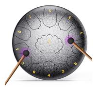 Tamburo per pioggia da giardino esterno,tamburo per pioggia, tamburo chakra per pioggia, tamburo per pioggia per giardino esterno quando piove (Argento, 12 Inch)