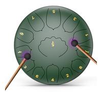 Tamburo per pioggia da giardino esterno,tamburo per pioggia, tamburo chakra per pioggia, tamburo per pioggia per giardino esterno quando piove (Verde, 12 Inch)