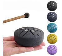 Tamburo per pioggia per giardino esterno, 3 pollici 6 toni acciaio Tongue Drum Rain Chime,Tamburo pioggia per esterno quando piove,Mini strumento a tamburo handpan,Tamburo pioggia per esterni,Tamburo