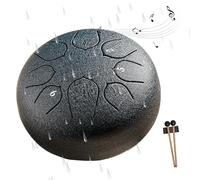 Tamburo Pioggia per Giardino Esterno, Tamburo Pioggia 6 Pollici 8 Note, Acciaio Alleato è Solido Durevole, Tamburo Pioggia per Strumento da Giardino, Decorazione da Giardino Estetica (Blu Navy)