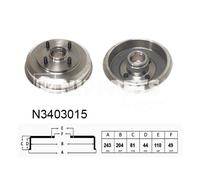 TAMBURO PT123NP DD32-26250 7178S DD32-26250-B DD32-26250-A 8DT355300601
