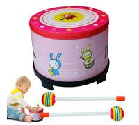 Tamburo ritmico per - Giocattolo musicale per bambini, tamburo a mano, giocattolo a percussione di taglia L | bastone in legno fornito, migliora il coordinamento e le abilità musicali, ideale per