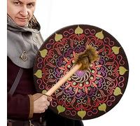 Tamburo sciamanico, 25 cm, decorazione fatta a mano, tamburo alchimico lunare, tamburo sciamanico strumentale, tamburo sciamanico per musica spirituale