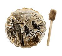 Tamburo sciamanico bodhran, Decorazione creativa for il tavolo da gioco Tamburo sciamanico Tamburo etereo fatto a mano Tamburo spirituale a mano 25 cm