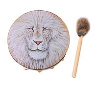 Tamburo sciamanico bodhran, In primo piano Tamburo sciamano Tamburo etereo fatto a mano Tamburo rotondo con bacchette Tamburo a mano Tamburo for adulti