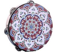 Tamburo sciamanico bodhran, Tamburo classico Tamburello etnico a fiato Tamburo etereo Tamburo a mano con motivo colorato Tamburo sciamanico Tamburo portatile a lingua for principianti