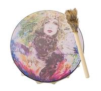 Tamburo sciamanico con bastone, tamburo musicale spirituale, Tamburo Leopardo della Bellezza Sciamanica, Strumento spirituale con vibrazioni ritmiche per musicisti esperti e amanti della musica