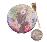 Tamburo sciamanico con bastone, tamburo per musica spirituale,Tamburo sciamano di Leopard Beauty fatto a mano | Strumento spirituale con vibrazioni ritmiche per musicisti esperti e amanti della musica
