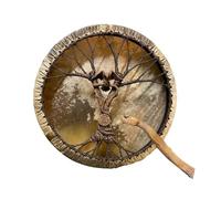 Tamburo sciamanico fatto a mano - Ornamenti decorativi, tamburo siberiano albero della vita con | Strumento sonoro per meditazione, purificazione energetica, viaggio spirituale e