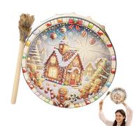 Tamburo sciamanico natalizio, fatto a mano, per musica spirituale sciamanica, aspetto retrò, per amanti della musica e musicisti esperti