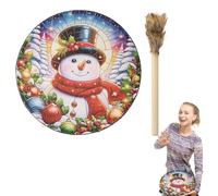 Tamburo sciamanico per adulti, tamburo sciamanico da 25,4 cm, in legno, con bacchetta, strumento di guarigione del suono, per musica spirituale, decorazione per la casa,