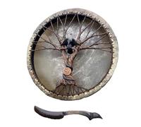Tamburo sciamanico - Strumento spirituale, Strumento sciamanico siberiano albero della vita fatto a mano con | Tamburo tradizionale su cornice per il suono, la meditazione, il