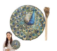 Tamburo sciamanico, tamburo sciamanico spirituale,Strumenti nativi del tamburo da meditazione - Tamburo siberiano da 9,8 pollici, strumento spirituale per guarire il suono, tamburi sciamanici simbolo