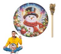 Tamburo sciamano, 25,4 cm, con bacchetta, decorazione per la casa, strumento di guarigione del suono per meditazione spirituale e riflessione musicale