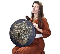Tamburo Sciamano Gufo | Sciamano Alchemico Tamburo della Luna - Tamburo siberiano "Owl's Soul" Bass Suono divino, Musica Spiritual Shaman Drum Bass Voce di Dio Regalo per gli amanti Joberio