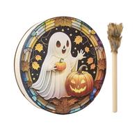 Tamburo Sciamano - Il Nuovissimo Tamburo Sciamanico In Pelle PU | Strumento Di Guarigione Del Suono Della Batteria | Tamburo Sciamanico A Mano | Tamburo A Percussione Di Halloween Per Musica Spiritual