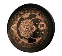 Tamburo sciamano, tamburo sciamanico vegano, tamburo lunare alchemico, strumento di guarigione del suono 25,4 cm (10"), membrana sintonizzabile, tamburo per telaio femminile, simbolo del tamburo