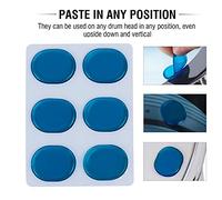 Tamburo Silenziatore Trasparente, Kit di Batteria in Gel, Cuscinetti da Smorzatore di Tamburi da 6 Pcs, Pasta Tamburi Al Rullante Trasparente, Smorzamento del Tamburo con Gel Silice, Senza Tossico,