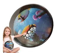 Tamburo sonoro onda - tamburo perla d'onda, tamburo a mano del suono di comfort liscio | Installazione in perle metalliche morbide di perle di onda dolce ed educativo mare drum ritmo d