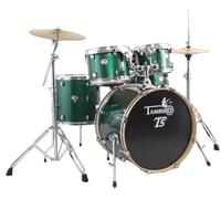 Tamburo T5 Batteria Acustica Completa, Verde Sparkle, 5 Pezzi con Cassa 20"x16", Hardware e Piatti, T5P20GRSK