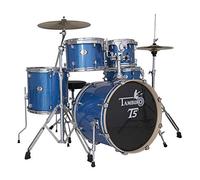 Tamburo T5 Batteria Acustica con cassa da 18 completa di Piatti Aste e Sgabello Colore Blu