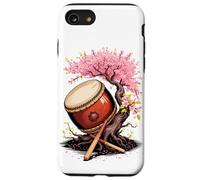 Tamburo Taiko Con Albero Fiorito Percussione Giapponese Custodia per iPhone SE (2020) / 7 / 8