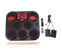 Tamburo tamburo elettrico set 7 pad suoni multi ritmi USB ricaricabile ricaricabile tamburo portatile esercitatore con pedale del piede del cavo audio per professionisti