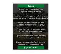 TAMDDBPJD Classic Trees and Verse Inspired Art Poster Canvas Wall Decor for Rustic Living Room Bedroom and Library(Unframed,16x24inch(40x60cm))