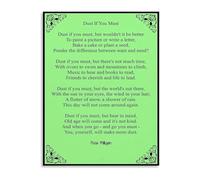 TAMDDBPJD Cottagecore Inspired Dusting Poem Canvas Wall-Art for Charming Bedroom and Laundry Room Decor(Framed,08x12inch(20x30cm))