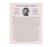 TAMDDBPJD Educational Gettysburg Address, Abraham Lincoln Speech Print for History Classroom, American Civil War Timeline Decor(Framed,16x24inch(40x60cm))