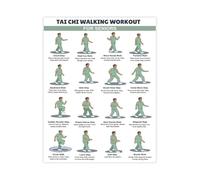TAMDDBPJD Elderly Exercise Poster Tai Chi Walking Step by Step Guide for Balance Low Impact Workout Canvas Wall-Art for Home(Unframed,08x12inch(20x30cm))