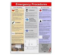 TAMDDBPJD Emergency Procedures Poster for Schools Protocols Educational Chart Canvas Print Wall-Art for Classroom Decor(Framed,08x12inch(20x30cm))
