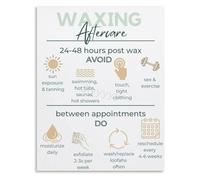 TAMDDBPJD Expert Wax Aftercare Steps Poster Canvas Art For Esthetician Suite And Home Dressing Room Inspiration(Unframed,12x18inch(30x45cm))