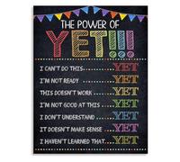 TAMDDBPJD School Poster Growth Mindset Encouragement for Students Problem Solving Skills Classroom Decor(Framed,08x12inch(20x30cm))
