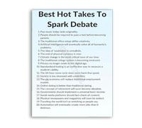 TAMDDBPJD Spark Debate Poster Thought Provoking Topics For Discussion Canvas Painting Wall-Art(Framed,12x18inch(30x45cm))