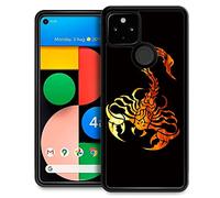TAMEFOX Custodia protettiva per Google Pixel 5, motivo scorpione dorato, sottile, in morbido TPU, antiurto, per donne, ragazze e ragazzi, custodia protettiva per Google Pixel 5