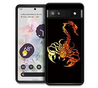 TAMEFOX Custodia protettiva per Google Pixel 6A, motivo scorpione dorato, sottile, in morbido TPU, antiurto, per donne, ragazze e ragazzi, custodia protettiva per Google Pixel 6A