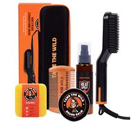 Tame's Easy Glide - Kit essenziale per la barba - Protezione scottatura - con spray a calore - sapone da barba - balsamo per barba - pettine districante - custodia
