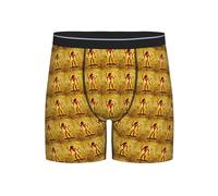 Tamiger Antico Egitto Tribe Serie Stampa Biancheria Intima Degli Uomini Stretch Soft Tronchi Usura di Tutti i Giorni Per La Casa di Viaggio Palestra Boxer, Nero , L