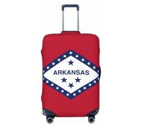 Tamiger Arkansas Bandiera dello Stato Stampa Elastico Lavabile Baggage Protector Universale Copertura Bagagli Da Viaggio, Nero , XL