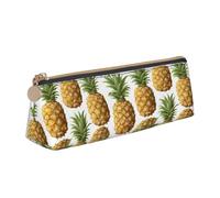 Tamiger Astuccio in pelle con stampa ananas, grande capacità, con cerniera, per scuola, viaggi, trucchi