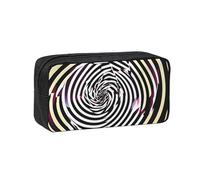 Tamiger Astuccio spazioso unisex con stampa a spirale con illusione ottica, grande capacità, organizer per cancelleria, per il trasporto quotidiano